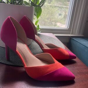 Kelly & Katie pink and orange heels size 7.5